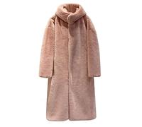 Faux Fur Coat Women's Elegant Plain Fur Coat Fluffy Winter Jacket Winter Fur Jacket Long Faux Fur Jacket Long Sleeve Transition Jacket Large Sizes Fur Jacket Thick Warm Winter Coat Loose Fur Coat, #03