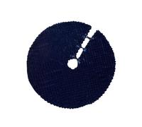 Faux Fur Diamond Tree Skirt, Navy Blue, 122 cm