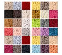 Faux Fur Fabric Fat Squares,Mix Remnants Bundle 4 Pieces,No Choice of Colour,Soft Cuddly Plain Material,Craft & Patchwork Projects,Neotrims,4pc Mixed Fur Bundle