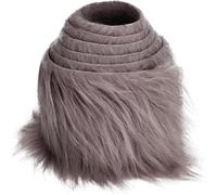 Faux Fur Fabric for Crafts Soft Shaggy Plush Precut Stripes Fluffy Fuzzy Roll for Cosplay Costume Christmas Santa Beard Hair Decoration Dark Grey 1.5 m x 5 cm