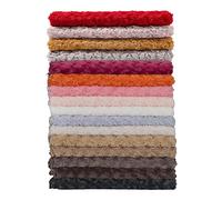 Faux Fur Fabric Rose Swirl Minkee,Imitation Furry Material.Apparel,Insulating Lining,Crafts Home Décor and Blankets.Soft Cuddly Handle.Luxurious Feel with Knitted Back (Off-White, Fat Square)