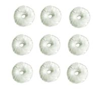 Faux Fur Hair Tie Elastic Ponytail Holder 10 Pcs White for Parties | Stretchable Washable Decoration, Fashion Simple Elegant Style, for Girl Friends at Feast Events
