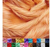 Faux Fur Half Yard (18" X 60") Craft Mohair Long Pile Fur by IceFabrics - Blush/Peach
