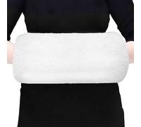 Faux Fur Hand Muffs, Arm Warmers with Soft Fur Lining - Winter Hand Warmers for Girls, Women, Sister, Mother, Grandma (13.7 * 7.8inch) (White, One Size)
