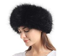 Faux Fur Headband Women's Winter Earwarmer Earmuff Soul Young - Black -
