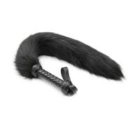 Faux Fur Horse Whip, Alternative Foxtail Whip, Role Play Accessories-UKRB62 (Black)