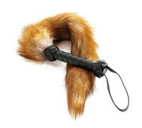 Faux Fur Horse Whip, Alternative Foxtail Whip, Role Play Accessories-UKRB62 (Brown)