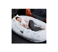 Ezysleep Faux Fur Human Pet Bed - Junior, Grey