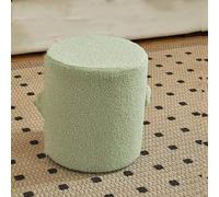 Faux Fur Ottoman Seat, Removable and Washable Foot Rest for Living Room and Bedroom - Small