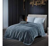Faux Fur Plush Throw Fluffy Thick Warm Winter Blanket Breathable Silky Soft Mink Decorative Blanket,Queen Size 200X230 Cm, for Autumn Winter Bed Sofa/Couch,H,200 * 230cm 9 Lb