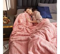 Faux Fur Plush Throw Fluffy Thick Warm Winter Blanket Breathable Silky Soft Mink Decorative Blanket,Queen Size 200X230 Cm, for Autumn Winter Bed Sofa/Couch,E,200 * 230cm 9 Lb