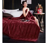 Faux Fur Plush Throw Fluffy Thick Warm Winter Blanket Breathable Silky Soft Mink Decorative Blanket,Queen Size 200X230 Cm, for Autumn Winter Bed Sofa/Couch,F,200 * 230cm 9 Lb