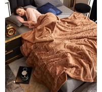 Faux Fur Plush Throw Fluffy Thick Warm Winter Blanket Breathable Silky Soft Mink Decorative Blanket,Queen Size 200X230 Cm, for Autumn Winter Bed Sofa/Couch,A,200 * 230cm 9 Lb