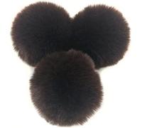 Faux Fur Pom Ball, Pack of 10 8 cm Pompoms Rabbit Bobble, Ball Plush Balls for DIY Craft Hats Pendant Decoration Women Girls Bag Key Chain Brown