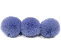 Faux Fur Pom Ball, Pack of 20 4 cm Pompoms Rabbit Pompoms, Ball Plush Balls for DIY Crafts Hats Pendant Decoration Women Girls Bag Key Ring Red(Darkblue)