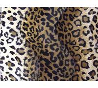 Faux Fur Pony Skin Velboa Fabric Material Brown Leopard, 1Mtr - 150cmx100cm
