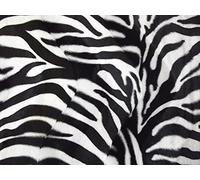 Faux Fur Pony Skin Velboa Fabric Material Zebra, 1Mtr - 150cmx100cm