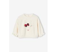 Faux Fur Reindeer Sweatshirt for Babies ecru