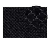 Beliani Faux Fur Rug GHARO Black 160x230 cm