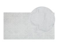 Beliani Faux Fur Rug GHARO Light Grey 80x150 cm