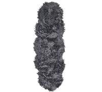Faux Fur Rug MAMUNGARI Dark Grey 60 x 180 cm