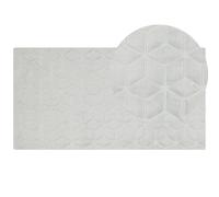 Beliani Faux Fur Rug THATTA Light Grey 80x150 cm
