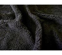 Faux Fur Sherpa Fleece Sheepskin Fabric Material - Black,1Mtr - 150cm x 100cm