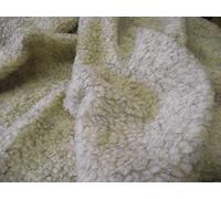 Faux Fur Sherpa Fleece Sheepskin Fabric Material Cashmere Cream, 1Mtr 150cmx100cm