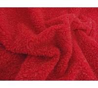 Faux Fur Sherpa Fleece Sheepskin Fabric Material - Cashmere RED, 1Mtr - 150cmx100cm
