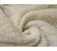Faux Fur Sherpa Fleece Sheepskin Fabric Material - Cream 1m 150cm x 100cm