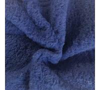 Faux Fur Sherpa Fleece Sheepskin Fabric Material - Fluffy Navy, 1Mtr - 150cm x 100cm