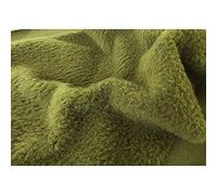 Faux Fur Sherpa Fleece Sheepskin Fabric Material - Fluffy Olive, 1Mtr - 150cm x 100cm