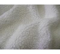 Faux Fur Sherpa Fleece Sheepskin Fabric Material - White