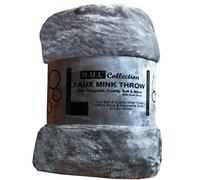 Faux Fur Throw 18 Colours, Single, Double & King 1-2-3 Seater Sofa/Bed Blanket Throw (King 200cm x 240cm, Grey)