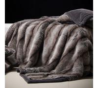 Faux Fur Throw Blanket Long Pile Luxury Fluffy Faux Fur Golden With Brown Tipped Blankets Throws For Home Couch Decoration(D,200 * 230 CM/ 5Kg)