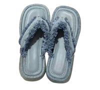 Faux Fur Trim Flip Flops Square Front Open Back Slip On Flip Flops for Casual Daily Wear Indoor Outdoor Activities Textured Insole Breathable Upper Durable Structure Lightweight Non Skid Sole