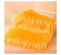 Faux Fur Upholstery Fabric 9cm Super Long Hair Fluffy and Smooth Synthetic Fur Material for Apparel, Photo Prop, Costume Accessories, Soft Furnishings, Blanket, Crafting, 50x180cm (Color : Gold)