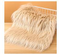 Faux Fur Upholstery Fabric 9cm Super Long Hair Fluffy and Smooth Synthetic Fur Material for Apparel, Photo Prop, Costume Accessories, Soft Furnishings, Blanket, Crafting, 50x180cm (Color : Camel-Colo