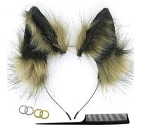 Faux Fur Wolf Ears Headwear Cosplay Costume Headband Halloween Decorations