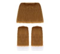Faux Furs Leg Warmers Boot Cuff Cover And Bodycon Mini Skirt For Halloween Party Cosplay Costumes Gifts 2 Pieces/Set Party Cosplay Costumes