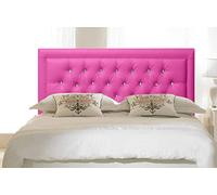FAUX LEATHER 20" MIAMI HEADBOARD FOR DIVAN BED BASE (Pink, 4FT6 - DOUBLE)