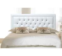 FAUX LEATHER 20" MIAMI HEADBOARD FOR DIVAN BED BASE (White, 4FT6 - DOUBLE)