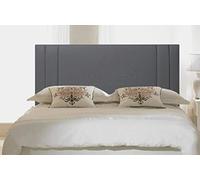 FAUX LEATHER 20" SAVANNAH HEADBOARD FOR DIVAN BED BASE (Grey, 5FT - KING SIZE)