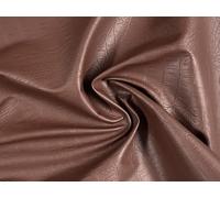 Faux Leather Alligator Skin PU Fabric Material Brown 1MTR