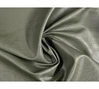 Faux Leather Alligator Skin PU Fabric Material Khaki 1MTR