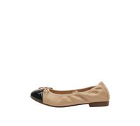 Faux Leather Ballet Flats with Smooth Leather Effect Bow Women s.Oliver Beige 40