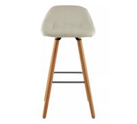 Orsina Faux Leather Bar Stool, Comfortable Seating Bar Stool with Back, Easy to Clean Kitchen Bar Stool in White Orsina White