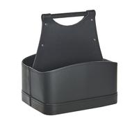 Faux Leather Basket Graphite Grey URUK