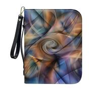 Faux Leather Bible Cover Church Bible Bag Christian Book Carrying Case with Wristlet Strap Bible Carrier Case Scripture Protector for Prayer Outdoor,3D Art Striped