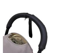 Faux Leather Bumper, with Removable Zipper Handle Bar Covers, Water Dust Proof Universal Stroller Armrest Sleeve Case, Handle Protect Replacement for Most Bugaboo